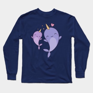 Kawaii And Cute Narwhals Are Adorable Long Sleeve T-Shirt